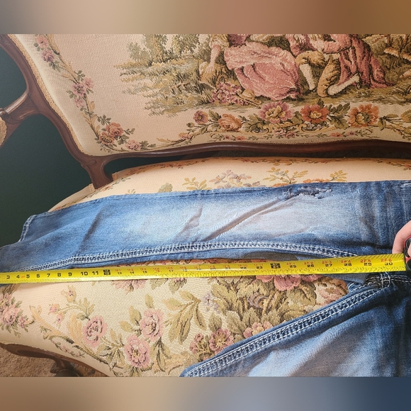 Rock Revival Betty Boot Size 25 Distressed Blue Jeans - Picture 12 of 13